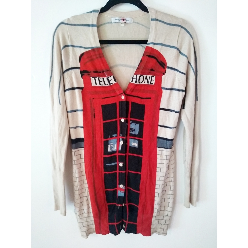 Magnolia London telephone booth soft cardigan